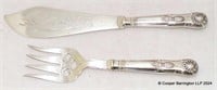 Edwardian Silver Mounted Fish Servers