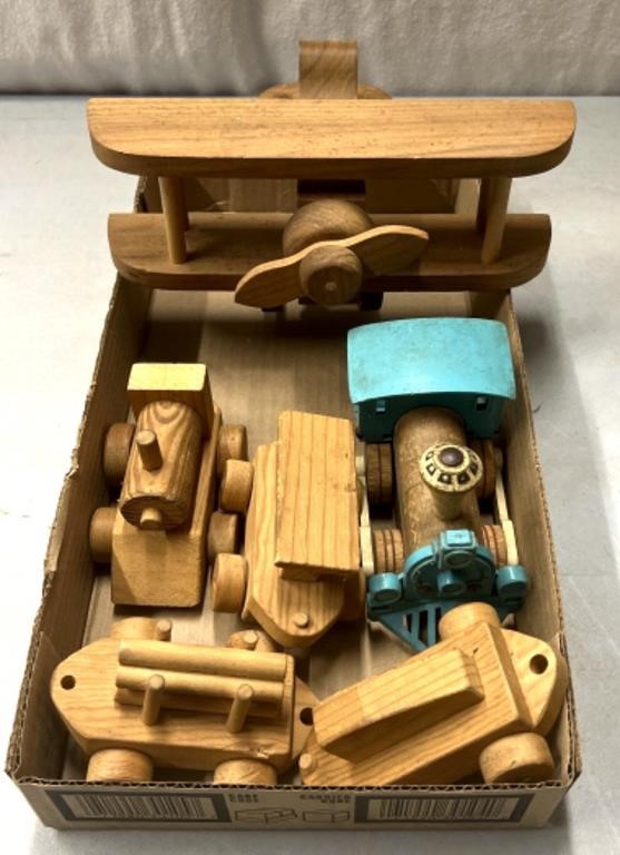 Wooden toy plane/trains