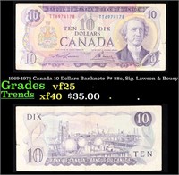 1969-1975 Canada 10 Dollars Banknote P# 88c, Sig.