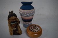 Indian Figure / Vase / Tricket Box