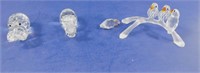 Swarovski Crystal Miniatures (4)--Rhino, Hippo
