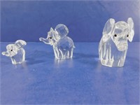 Swarovski Crystal Miniatures (3)--Three Elephants