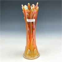 Dugan Peach Opal Pulled Loop Vase