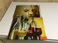 2 Canvas Wine Pictures