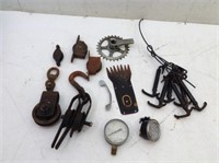 Steampunk Lot  Gages  Pulleys  Hooks  More