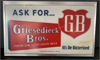 Griesedieck Bros Light Up Sign 12" X 20"