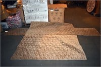 {each} Tan Ultra-Suede Quilted Pet Couch Protector