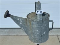 Very nice old thick galvanized watering can