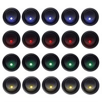 XT AUTO 20 Amp Led Round Rocker Toggle Light Switc