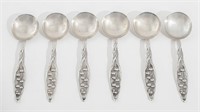 Whiting Sterling Lily of the Valley Egg Spoons, 6