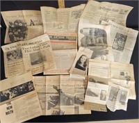 Vtg Newspapers/Articles from 1920's/60's/70's