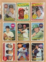 (9) 1969 TOPPS BASEBALL CARDS