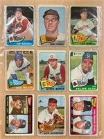 (9) 1965 TOPPS BASEBALL CARDS