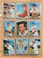 (9) 1970 TOPPS BASEBALL CARDS