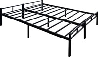 TSHM 12 Bed Frame  Steel Support  Black King