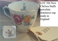 New Chelsea Staffs porcelain demitasse cup