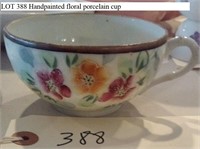 handpainted floral porcelain cup