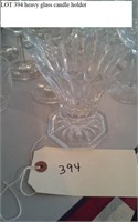 heavy glass candleholder