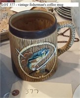 vintage fisherman's coffee mug