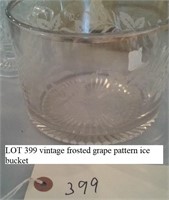 vintage frosted grape pattern ice bucket