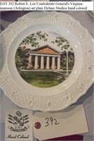 Plate Robt E Lee's mansion confederate Delano