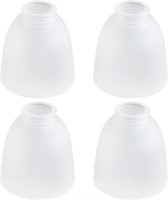 4 PACK WHITE FROSTED GLASS SHADE REPLACEMENTS