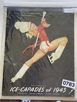 1943 Ice Capades Souvenir Advertisement Program
