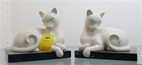 PR ART DECO STYLE FELINE STATUES