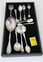 TRAY LOT OF SILVER PLATE SPOONS