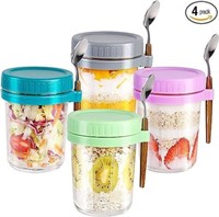 SUREHOME Oats Containers with Lids And Spoon