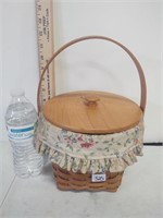 longaberger basket with liner & protector & lid