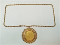 OF) Ike dollar pendant necklace