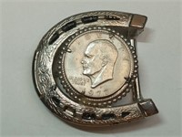 OF) Ike dollar horseshoe belt buckle