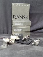 4 Dansk silver plate animal paperweights