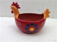 Ceramic Chicken Serving/Candy Bowl