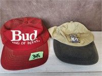 2 vintage bud hats