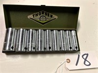 Thorsen 1/2" Deep Well SAE Socket Set