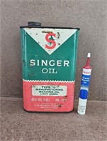 Vtg Metal Singer Sewing Machine Type C Oil Can +