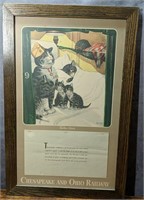 Original 1945 Chesapeake and Ohio Framed 'Chessie'