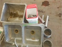 Assorted Stainless Steel Milking Parts/Sinks