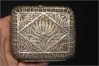 sterling or 800 silver filigree card case