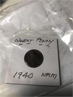 1940 Wheat Penny No Mint Mark