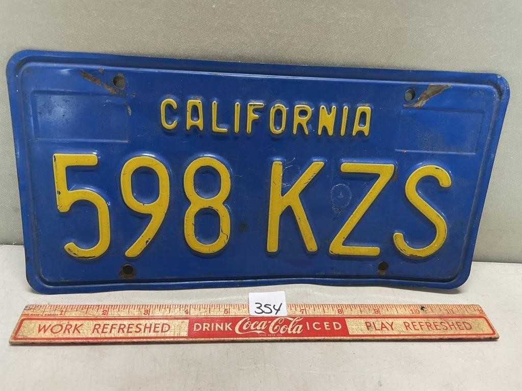 VINTAGE CALIFORNIA LICENCE PLATE
