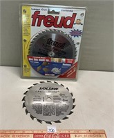 TWO NEW 7 1/4 INCH SAW BLADES