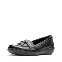 Clarks Womens Ashland Bubble Loafer, Black, 9 X-Wi