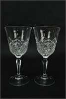 Set of Two Crystal Wine Glasses