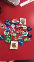 Lot of misc political pin backs including Ford