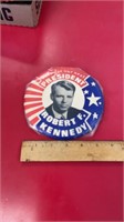 Large Robert F. Kennedy pin back , The back folds