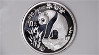 1993 China Panda 1ozt Silver .999