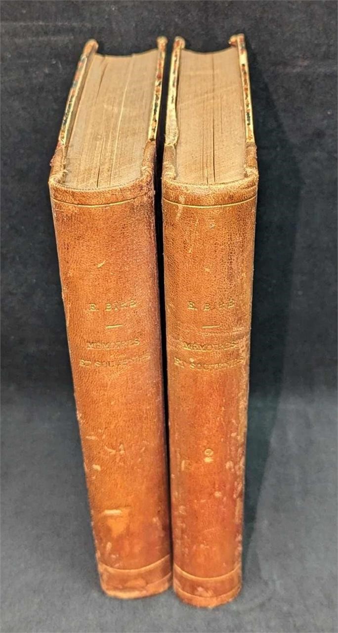 1896 Volume 1 & 2 Memoires Et Souvenirs Edmond Bir